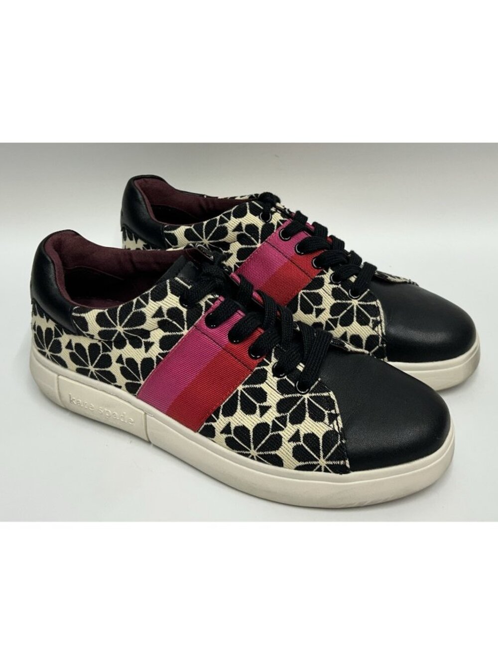 Kate Spade New York Keswick 2 Shoes Womens Size 8 Flower Jacquard Sneakers